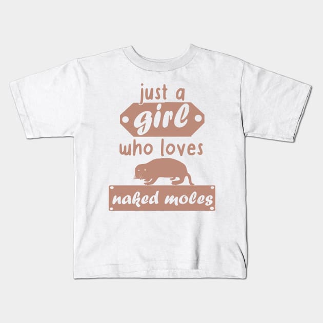 Girls women naked mole rat love cute rodents Kids T-Shirt by FindYourFavouriteDesign